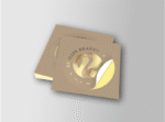 Custom Die Cut Gold Foil Sticker Glossy Lamination 80 gsm